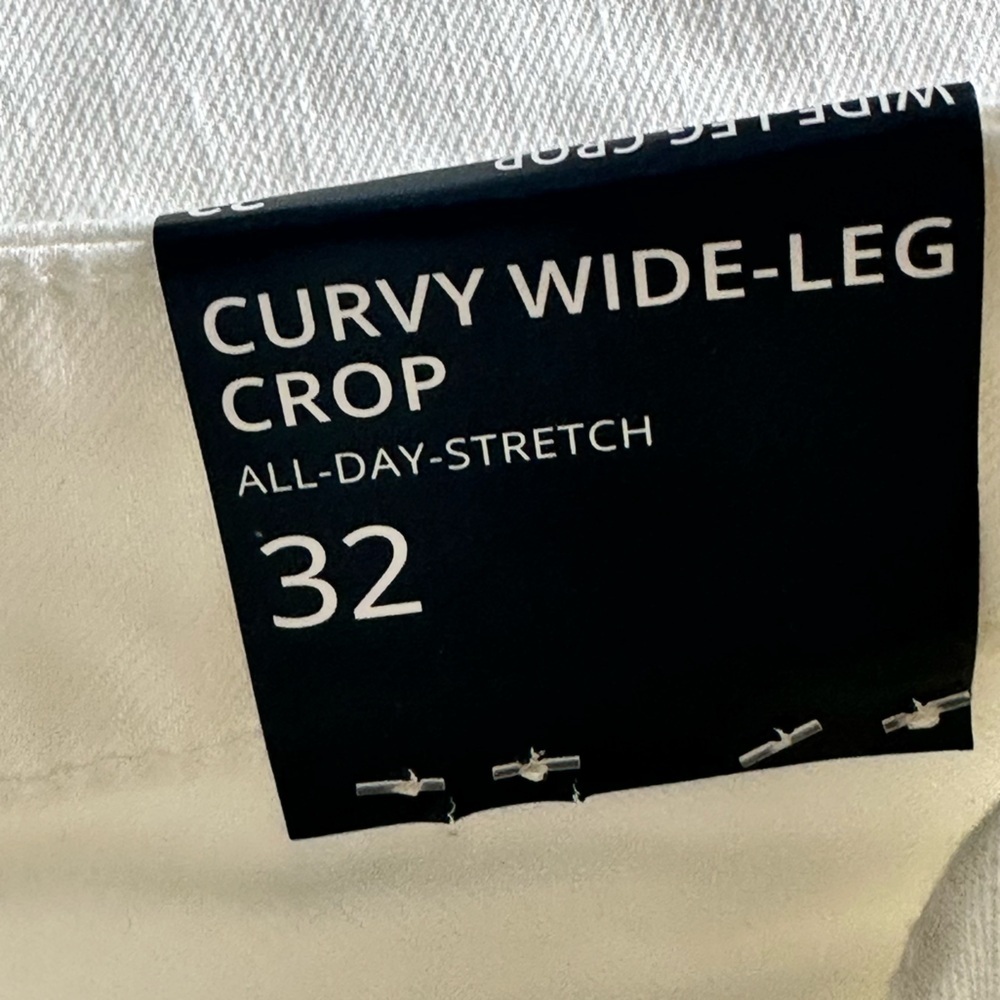 NEW‎ J. CREW Curvy wide-leg cropped jean in all-day stretch in White Size 32 - Picture 6 of 8